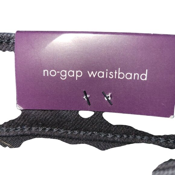 Aya & Vi High Rise Midi Shorts Black Distressed Frayed Hem Denim No-Gap Waistban - Picture 6 of 6